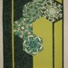 Contemporary Art Quilt Green Hexagons Geometric Shapes
