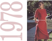 70s Stretch Knit Dress Vintage Pattern - B30 - Butterick 5314 - Uncut, Factory Folds - 1970s Vintage Dress Sewing Pattern