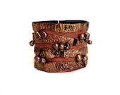 Woman leather bracelet with pearls Leather jewelry SALE - julishland