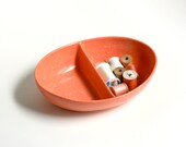 Peach Confetti Melmac Divided Bowl