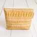 medium cotton zip pouch - Mustard Market Weave