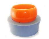 Wide Round Silicone Rubber Bracelet Mold, Resin Bangle Mold