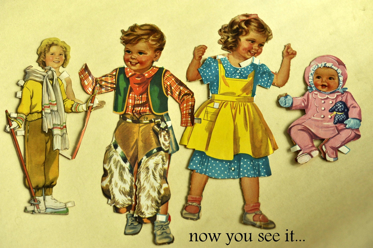 1935 Vintage Shirley Temple and Friends Paper Dolls - 30 pieces