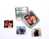 Custom Photo Magnets with Gift Tin