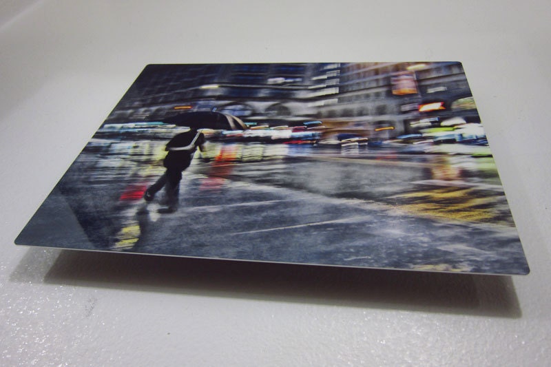 Rainy Night in NYC - ready-to-hang 8" x 10" aluminum print