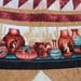 Monument Valley Lap Quilt, Southwest Pottery in Turquoise and Brown, Fathers Day Gift