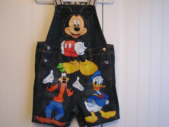 Custom Disney clothing Overalls Mickey Minnie Goofy by Babykid35