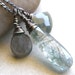 Green Rutilated Quartz Necklace, Labradorite Necklace, Natural Cats Eye Necklace, Charm Necklace