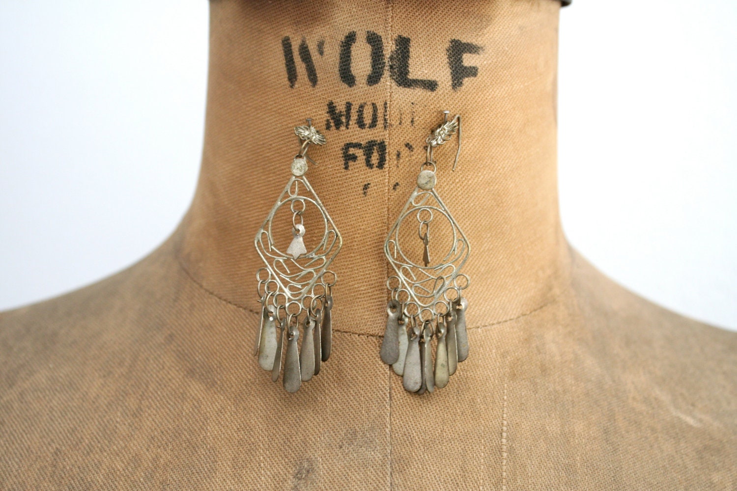 1960s earrings : Silver Filigree