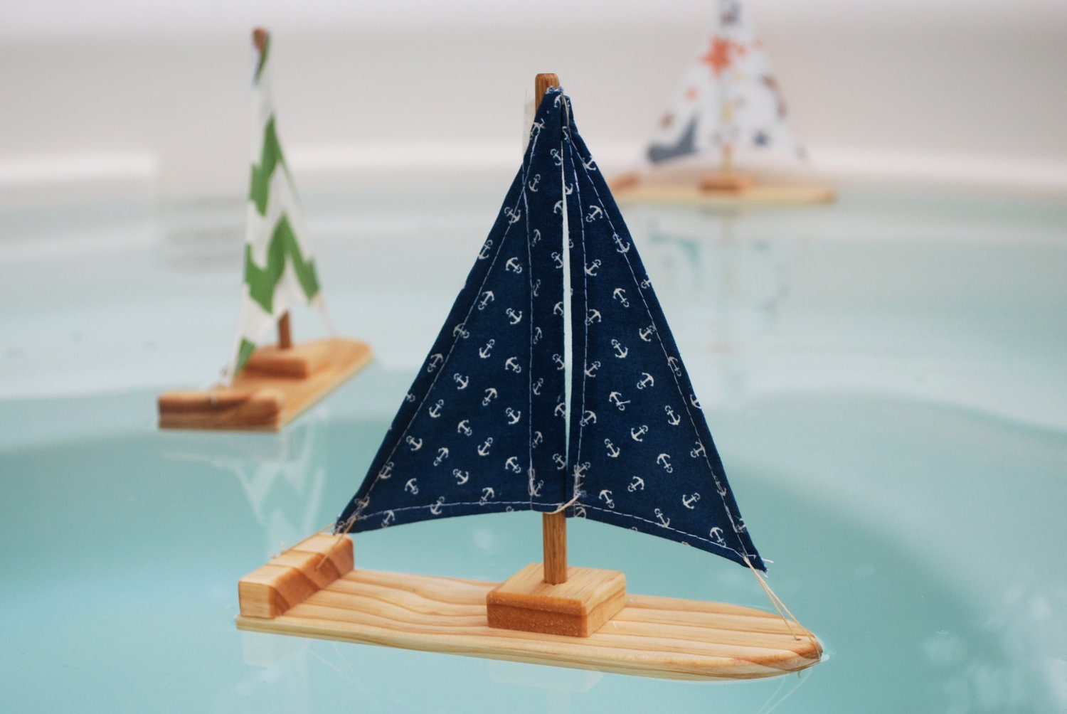Navy Anchor Sailboat