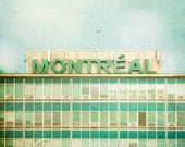 Montreal Airport sign - Fine Art vintage Photograph - Montreal landmark series