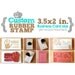 YOUR CUSTOM DESIGN - 3.5 x 2 in - Business Card - Art Wood Mounted Rubber Stamp - For Logo, Branding, Packaging, Invitations, Party, Favors