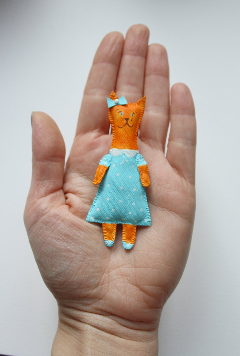 Mini Bunny Friend & Co - Cat - Brooch/Pendant
