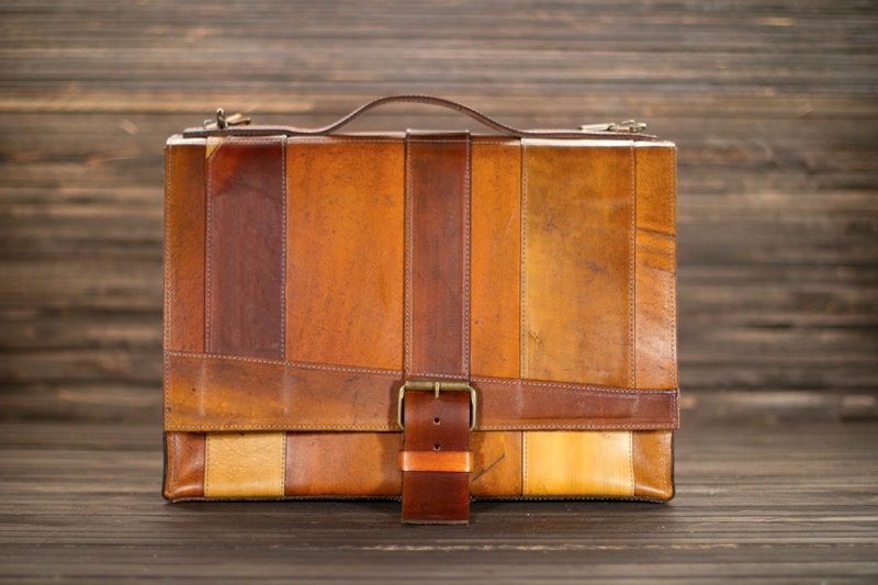 fullgive custom leather messenger bag //strappy