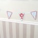 Pennant Garland Red White and Baby Blue Stripes and Polka Dots