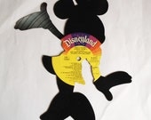 MINNIE MOUSE silhouette made from vinyl record album