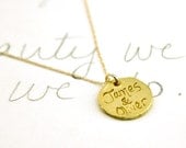 yellow gold mothers mommy mom necklace . recycled 22k gold custom tudor rose gold necklace . ethical high fashion jewelry