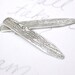 recycled sterling silver collar stays . im the girl who loves you inscription . woodgrain tree bark texture . groom husband gift for him