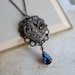 Clockwork Necklace with Vintage Sapphire Jewel