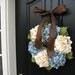 Blue Hydrangeas - Year Round Floral Wreath - Shabby Chic Decor - Modern Floral Decor - Spring Wreaths - Spring Hydrangeas