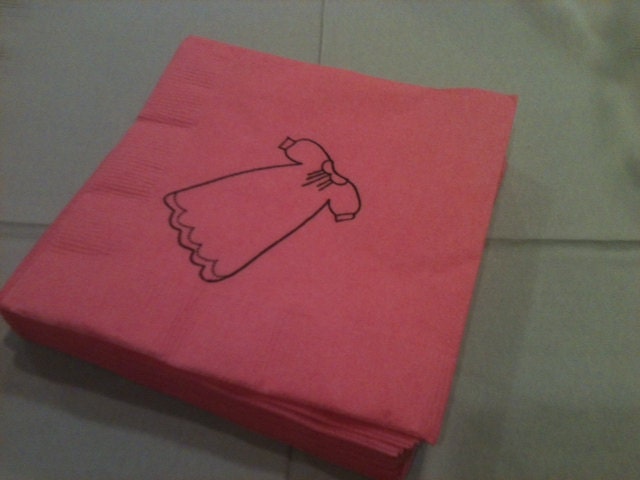 Pack of 40 napkins in any color adorable Christening gown. Perfect for Baptism or Baby Shower. Il_170x135