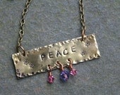 Necklaces Vintage  Color collection PEACE