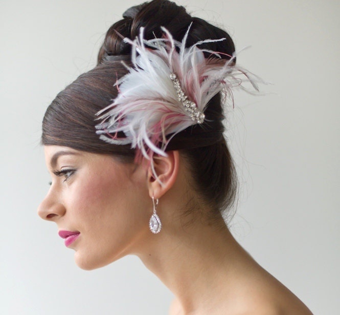 Wedding Hair Accessory, Bridal Fascinator, Wedding Head Piece, Feather Fascinator, Bridal Hair Accessory
