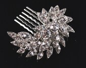 Bridal Haircomb, Wedding Head Piece, Rhinestone Haircomb, Wedding Hair Accessory, Crystal Brooch Style Comb
