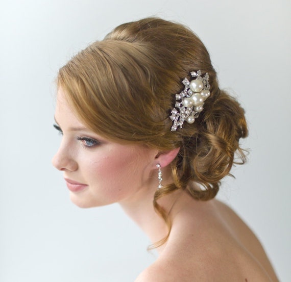 ... Hair Comb, Wedding Hair Accessory, Brooch Style Hair Comb, Bridal Hair