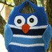 Owl tote bag crochet large purse  oversized carryall Custom colors available Mothers Day gift