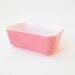 Vintage PINK PYREX Refrigerator Dish Bowl - Mid Century Shabby Chic Kitchen