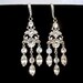 Bridal earrings, chandelier earrings, wedding jewelry, wedding earrings, antique silver, Swarovski crystal, bridesmaid jewelry
