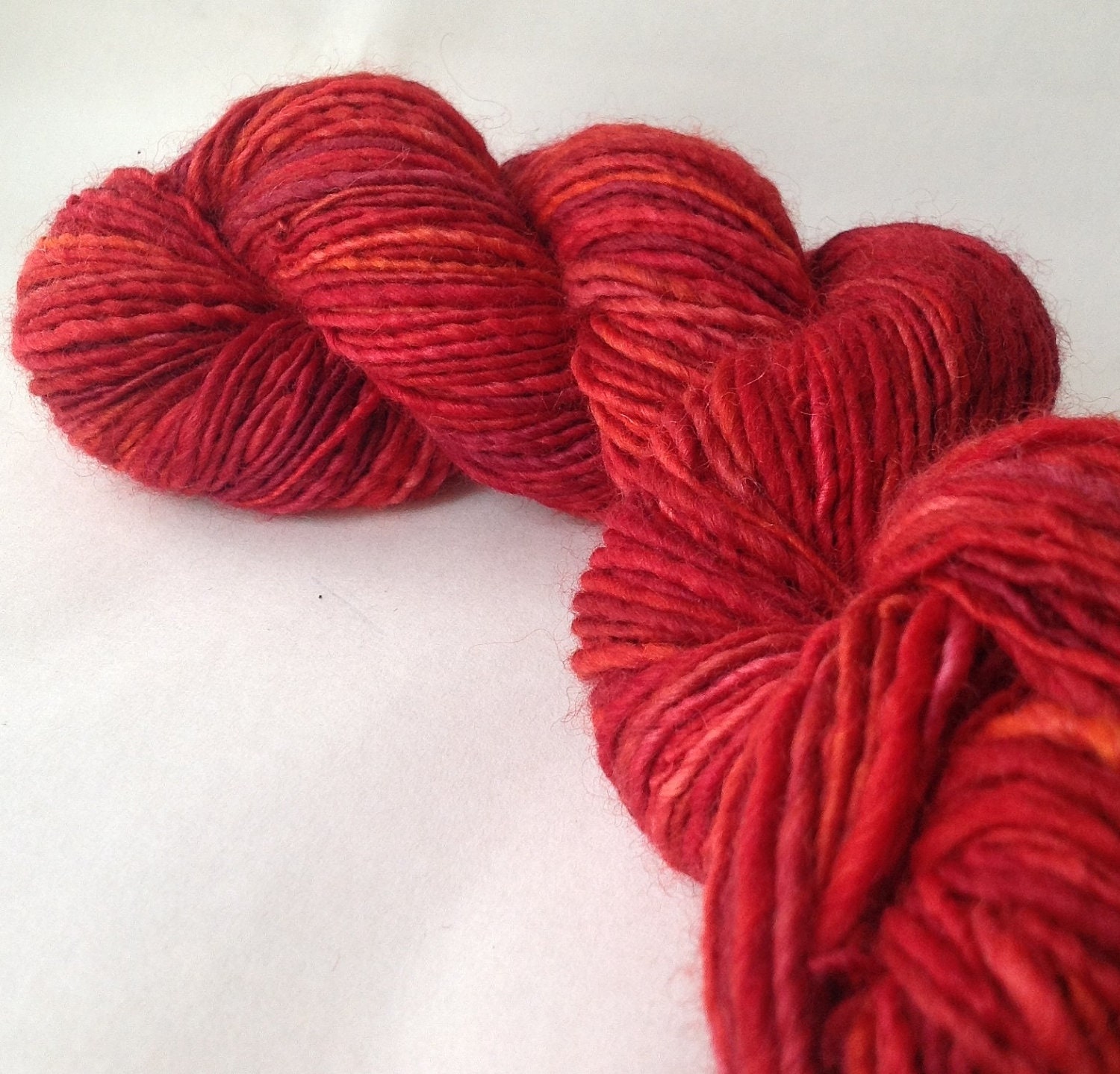 Devilish Grin - handspun yarn, worsted weight