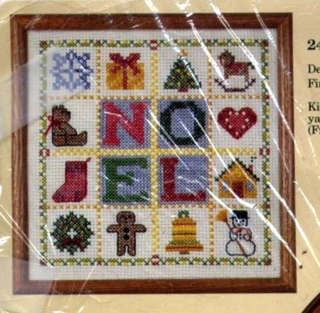 The Creative Circle - NOEL BLOCKS - Cross Stitch Sampler Kit - 13 x 13 inches