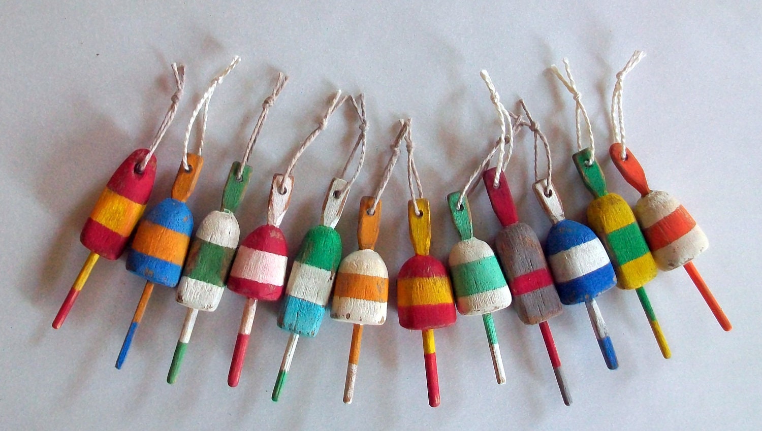 Miniature Lobster Buoys (set of 12)