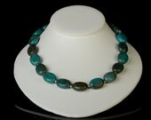 Chunky Turquoise Necklace - Rustic Necklace - Turquoise Jewelry - Hippie Jewelry