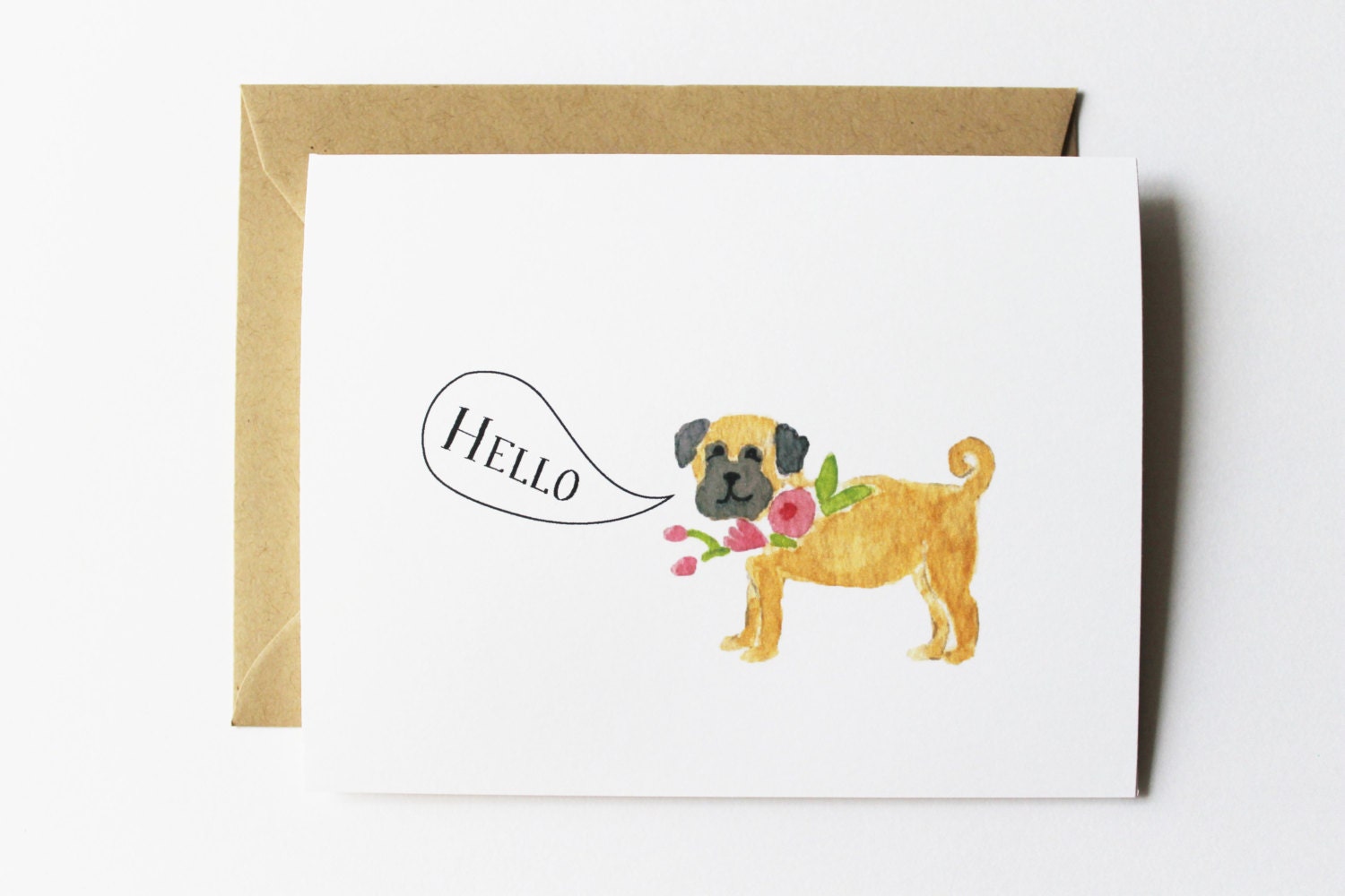 Hello Pug Card
