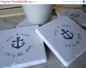 DADS DAY SALE Personalized Nautical Coasters, Set of 4 - MyLittleChick