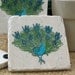 Peacock Coasters, Set of 4, Ready to Ship