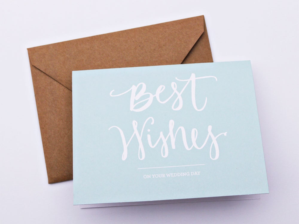 Best Wishes Calligraphy Card