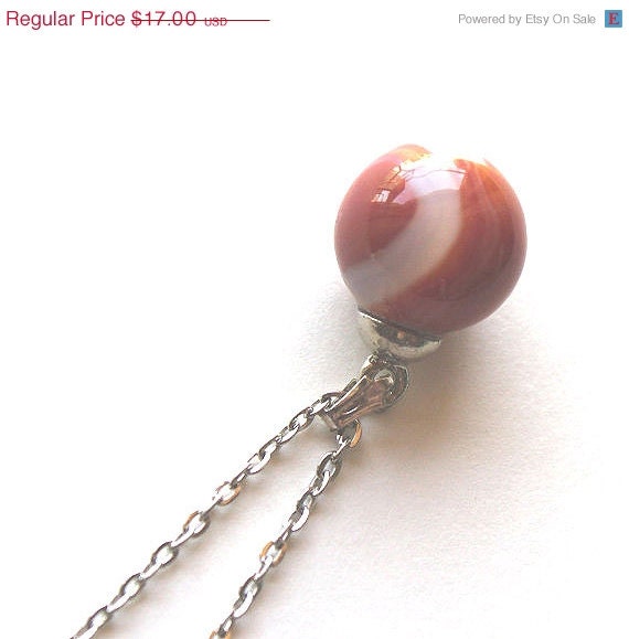 ON SALE Vintage glass 1950s - 1960s playful marble necklace