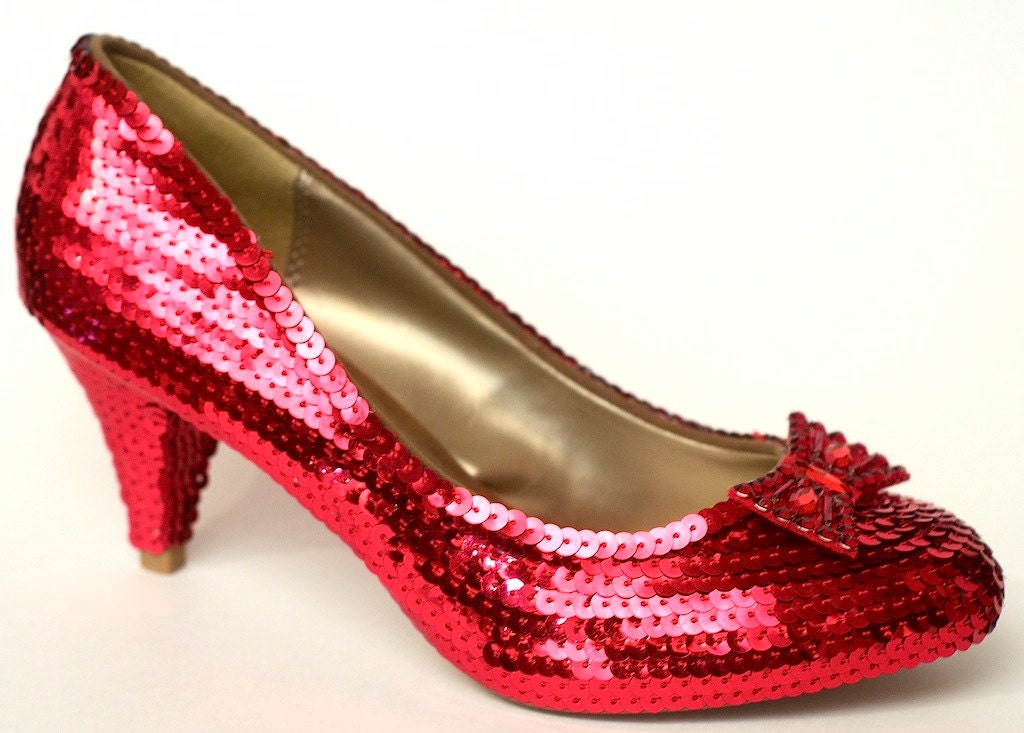 Princess Pumps Red Ruby Slipper Sequin Pump Heels
