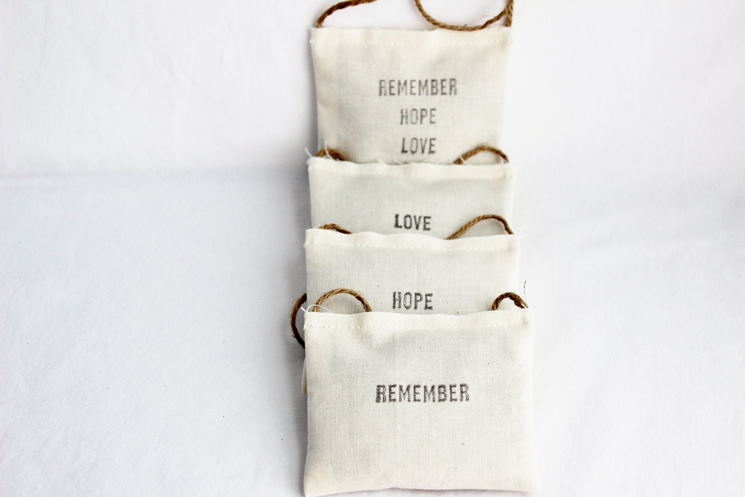 Remember Hope Love Lavender Ornaments Natural Home Decor Hanging Sachets