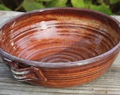 Medium Bowl Server Honey Brown Rustic Feel Great Utility Bowl