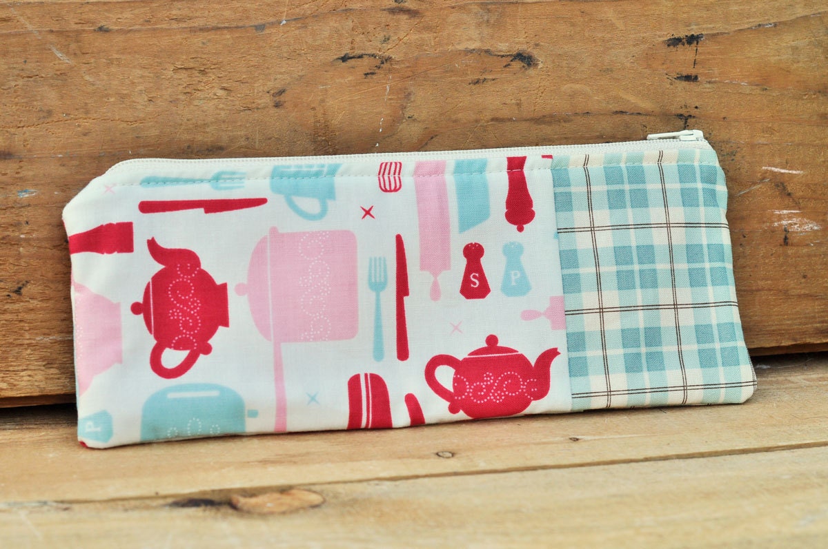 Pencil Pouch with Kitchen Print