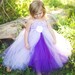 Lavender Princess Tutu Dress with Sash - Reversible Dress