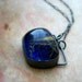 RESERVED FOR CAROLYN Sterling silver necklace metalwork bezel set gemstone edgy modern rustic - Neptune