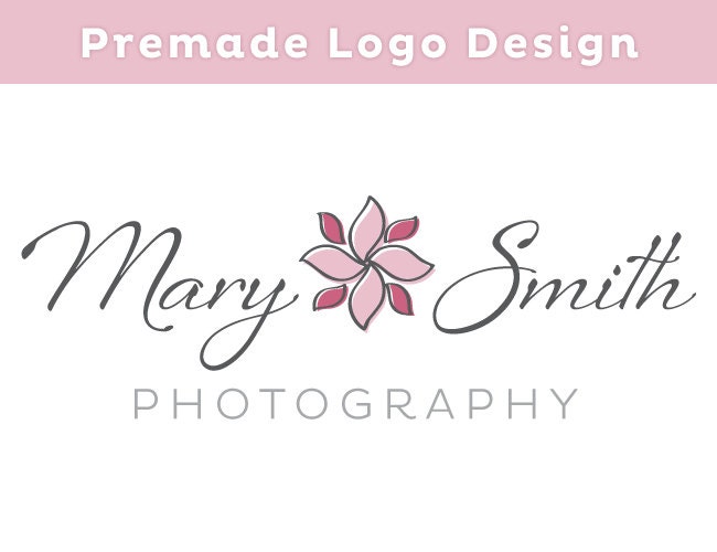 PREMADE Photography Logo Design, with Watermark
