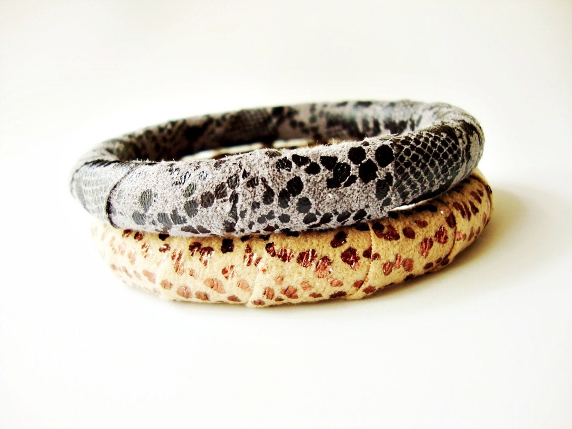 Snake and Smoke Stacking Bracelets