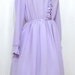 Lavender Ruffle Front Dress/ Vintage 1970s Gown/ American Gothic in Lilac, Medium Size/ Mother of Bride